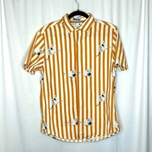Mustard stripe men’s button down.
